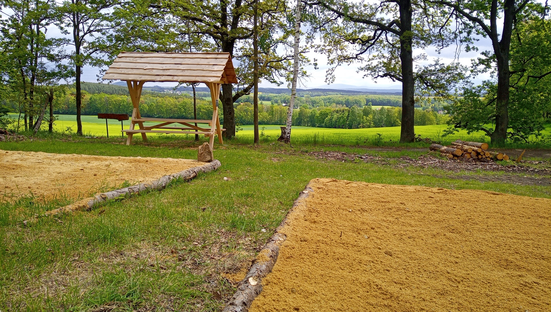 Nature camping in the forest in Saxony