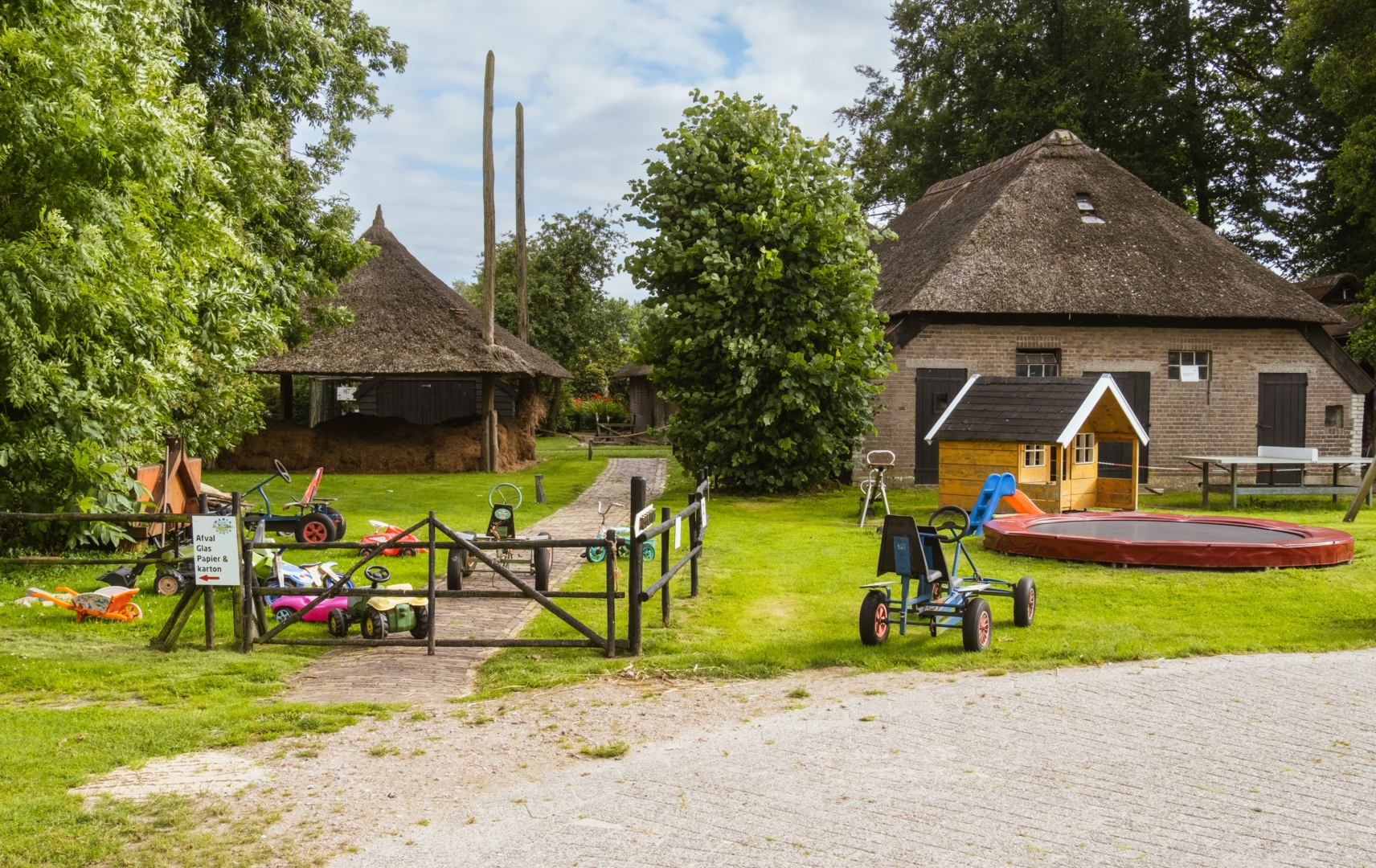 Farm campsite at the open Air museum in Putten
