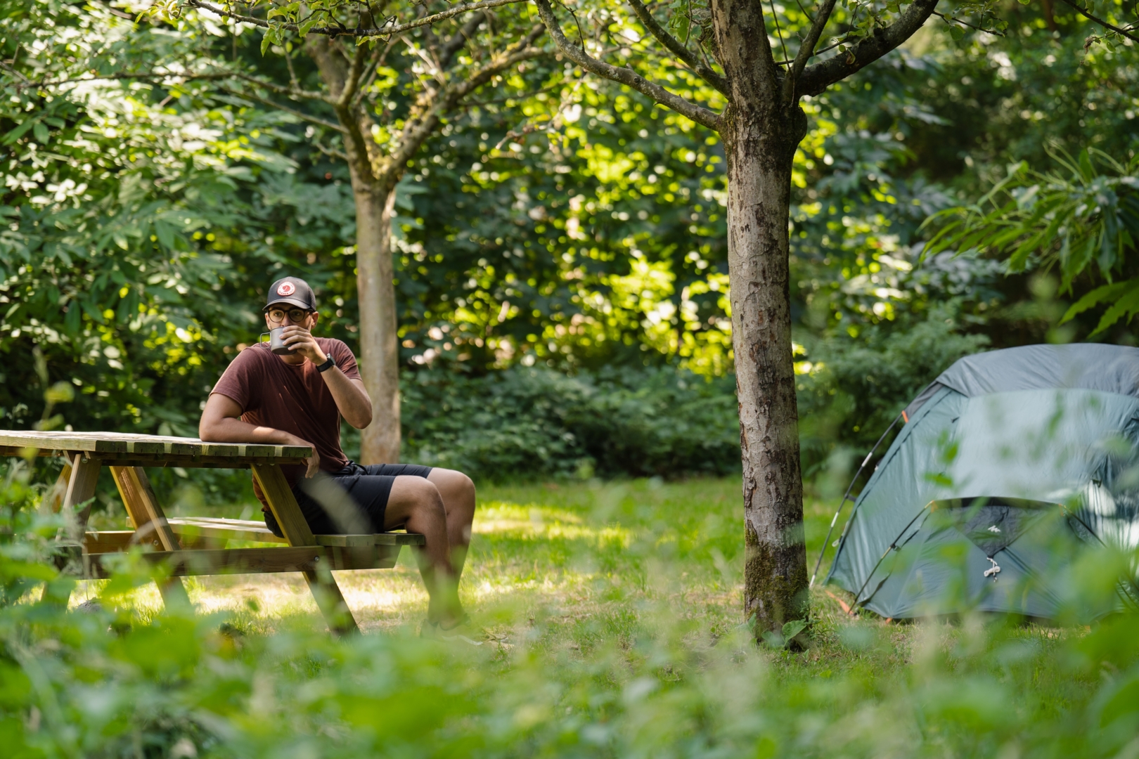 Quiet ecological garden campsite close to Bruges