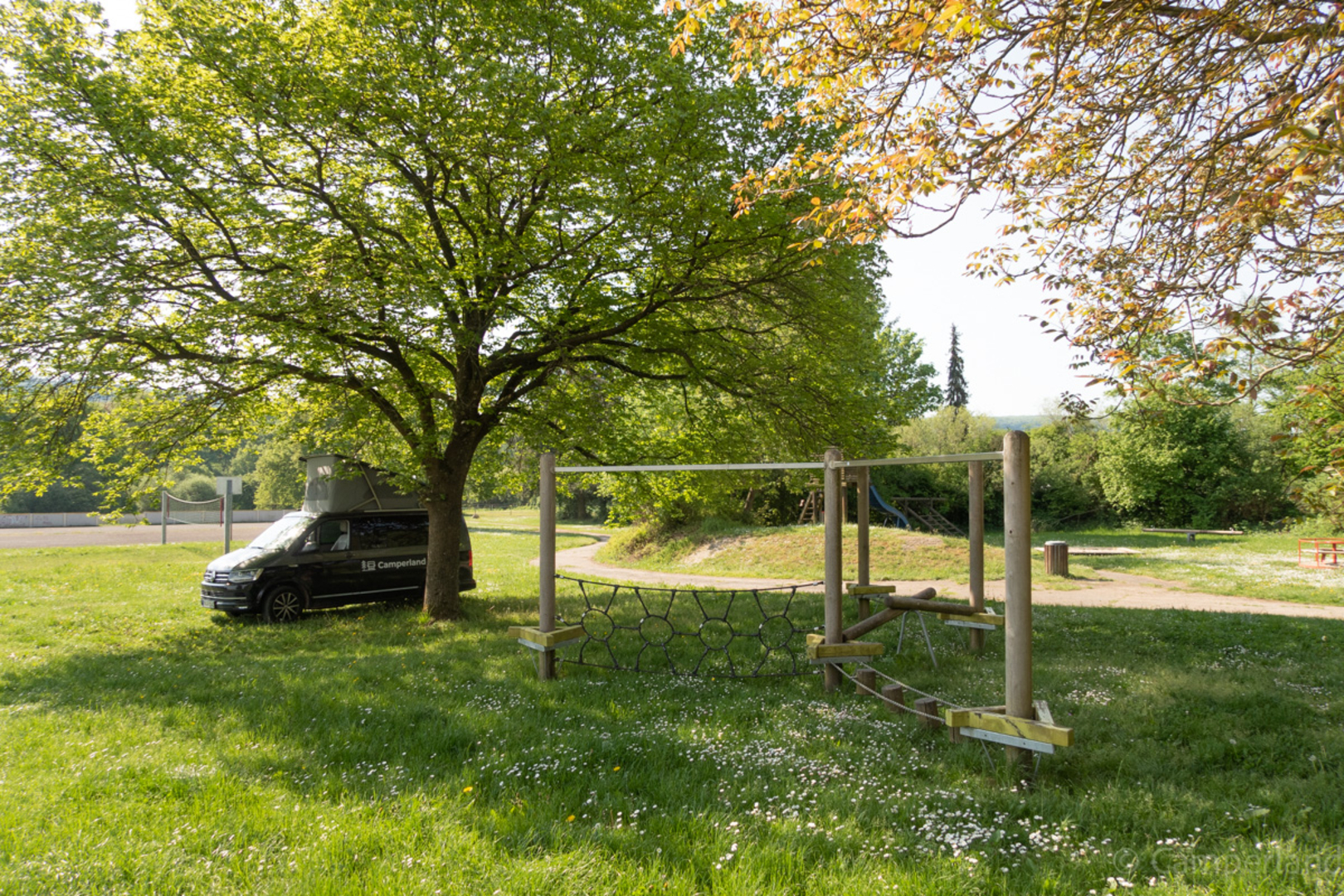 Recreational area with games and sports
