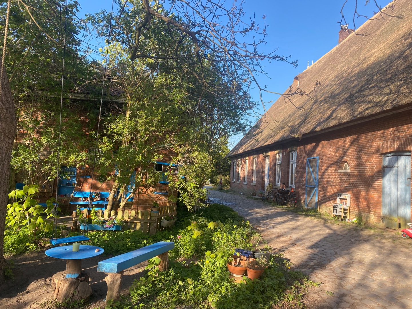 In the countryside with 24-hour bus service to the city