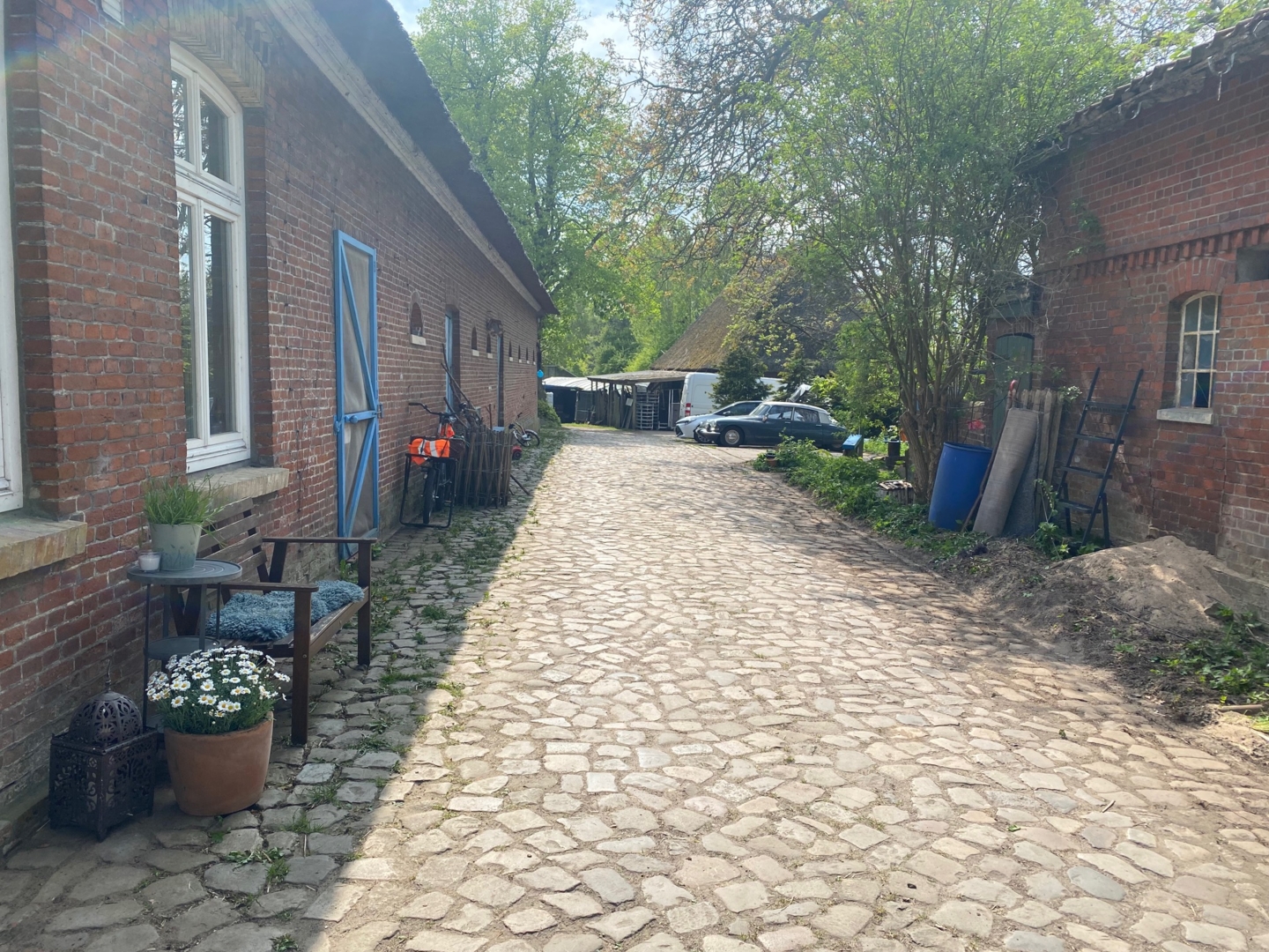 In the countryside with 24-hour bus service to the city