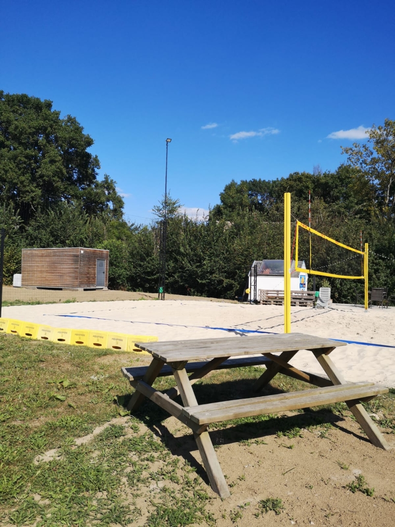 Natural pitch with beach volleyball court