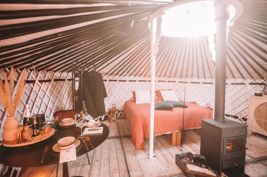 Boutique yurt 'Puck', een unieke winter ervaring